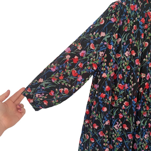 Zara Multicolor Floral Pleated “Annie” Mini Dress - Picture 10 of 15
